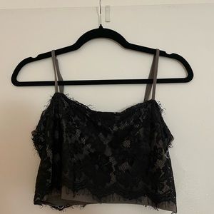 Free people intimately cropped blouse with lace